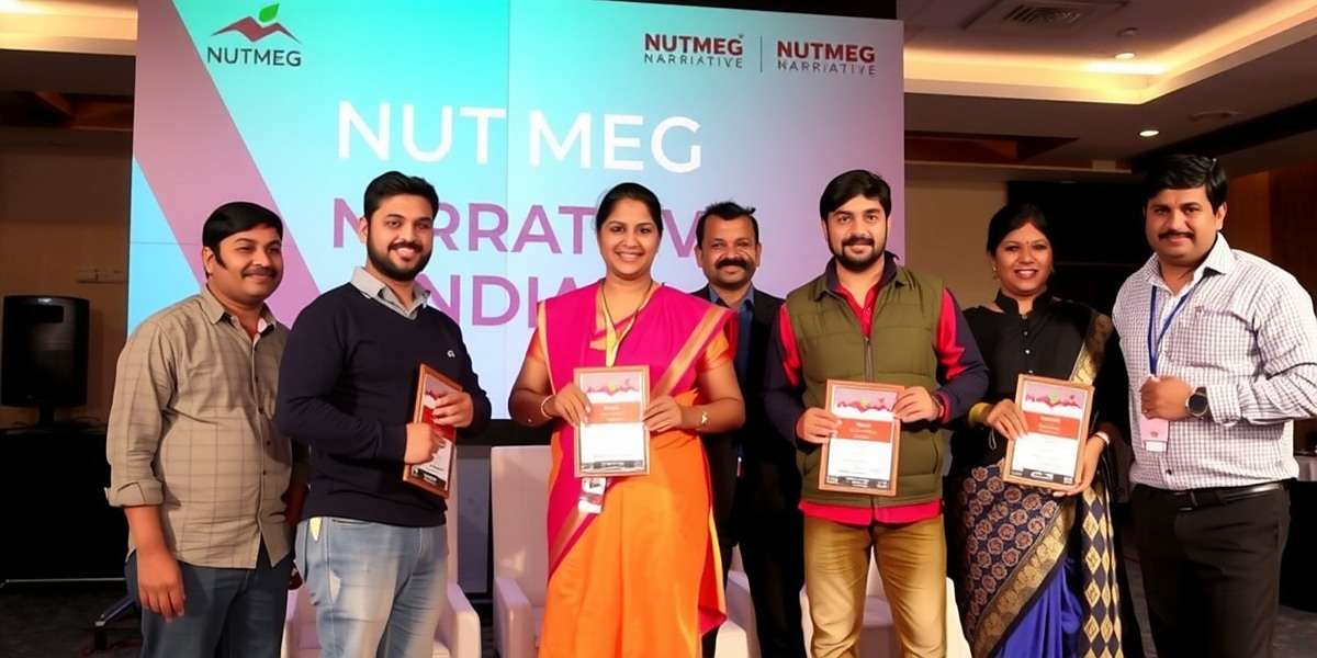 Nutmeg Narrative India Awards Nutmeg Narrative India award ceremony showing developers receiving gaming awards